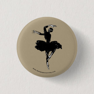 Badge Rond 2,50 Cm ballerine squelettique