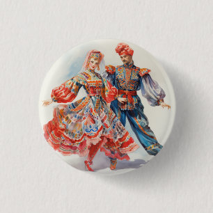 Badge Rond 2,50 Cm Ballet Casse-Noisette, Danseurs Russes