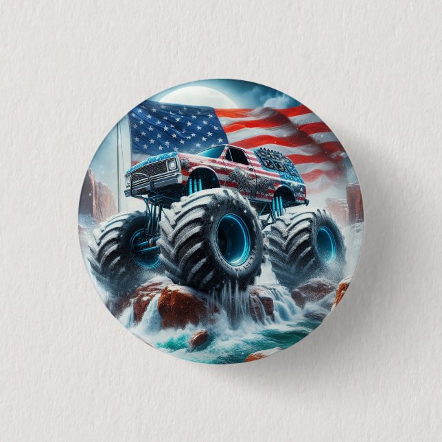 BADGE ROND 2,50 CM BANDE DE CAMION MONSTER (Devant)