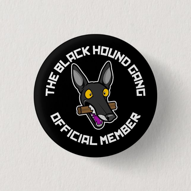 Badge Rond 2,50 Cm Bande noire de chien (Devant)