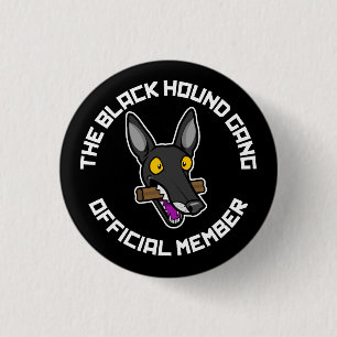 Badge Rond 2,50 Cm Bande noire de chien