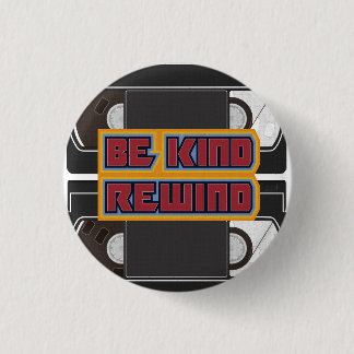 Badge Rond 2,50 Cm Bande VHS Rewind
