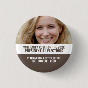 Badge Rond 2,50 Cm Bannière photo Campagne politique Publicité
