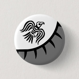 Badge Rond 2,50 Cm Bannière Raven Viking