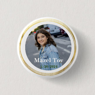 Badge Rond 2,50 Cm Bar moderne Mitzvah f 13e anniversaire Fête