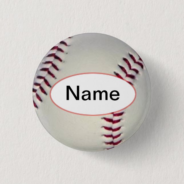 Badge Rond 2,50 Cm baseball with your name on it (Devant)