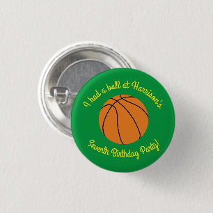 Badge Rond 2,50 Cm Basketball Sports Anniversaire