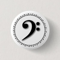Bass Clef Music Note Design