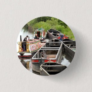BADGE ROND 2,50 CM BATEAUX SUR LE CANAL