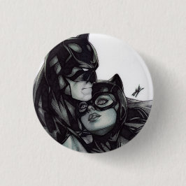 Badge Rond 2,50 Cm Batman & Catwoman ~ Bruce wayne & Selina Kyle