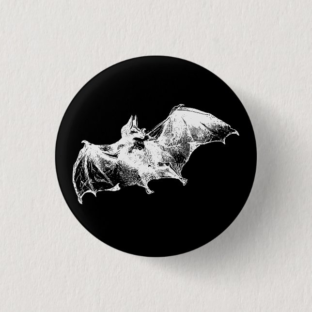BADGE ROND 2,50 CM BATTE DE VAMPIRE GOTHIQUE (Devant)