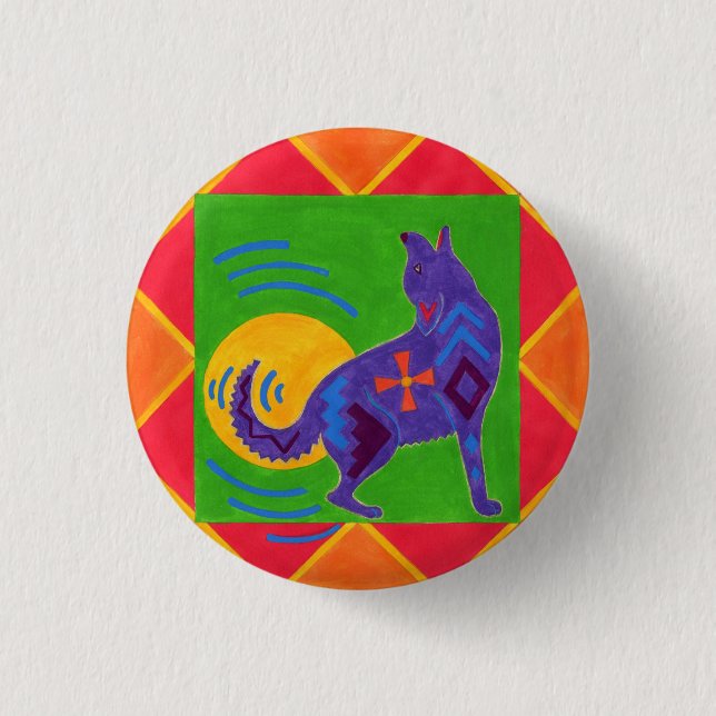 Badge Rond 2,50 Cm Batteur de coyote (Devant)