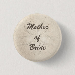 Badge Rond 2,50 Cm Beach Serenity Mère du bouton Mariée
