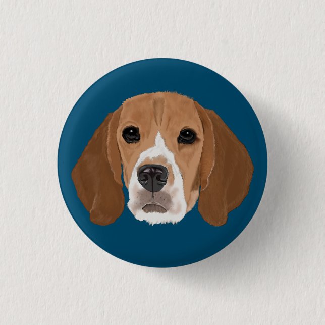 Badge Rond 2,50 Cm Beagle (Devant)
