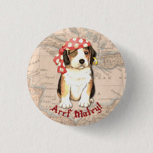 Badge Rond 2,50 Cm Beagle Pirate