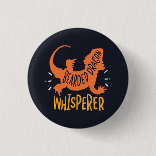 Badge Rond 2,50 Cm Beared Dragon Whisperer Funny