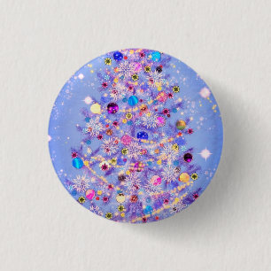Badge Rond 2,50 Cm Beau bouton de Noël