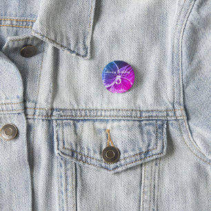Badge Rond 2,50 Cm Beau Button papillon Joyeux anniversaire 5