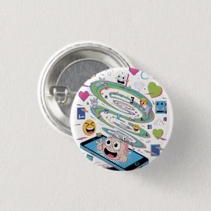 Badge Rond 2,50 Cm Beau Chaos 