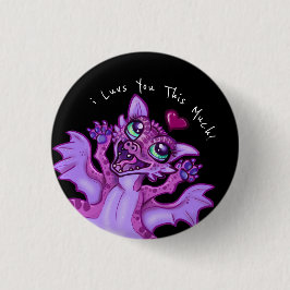 Badge Rond 2,50 Cm Bébé Dragon Love