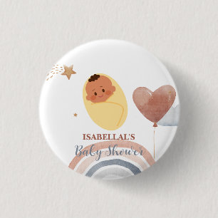Badge Rond 2,50 Cm Bébé mignon ours Africain américain garçons baby s