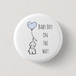 Badge Rond 2,50 Cm Bébé s'attendant à l'insigne pour la maman