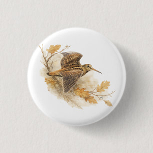 Badge Rond 2,50 Cm Bécasse 
