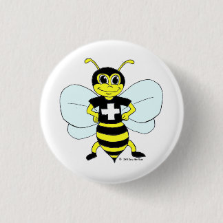 Badge Rond 2,50 Cm Bee Positif Small Button