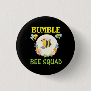 Badge Rond 2,50 Cm Beekeeper Art Bumble Bee Squad