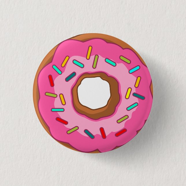 Badge Rond 2,50 Cm Beignet, butées toriques, (Devant)