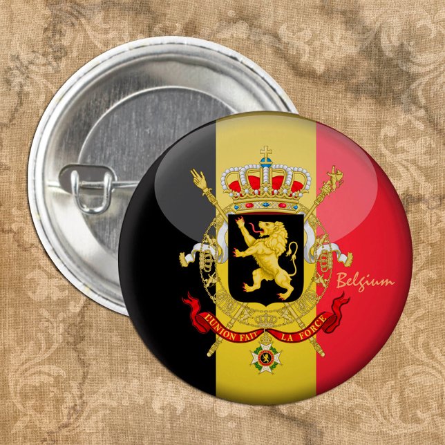 Badge Rond 2,50 Cm Belgique & Belgique Drapeau mode, sacs / ventilate (Créateur téléchargé)