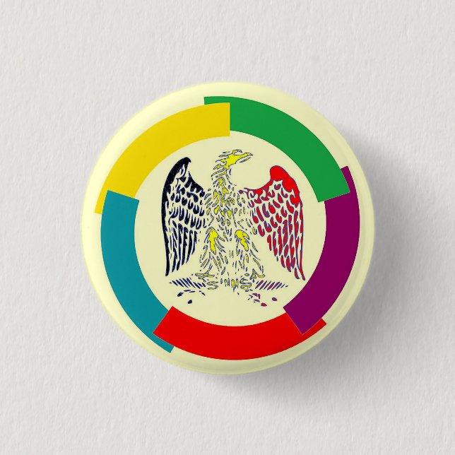Badge Rond 2,50 Cm Belgique sans frontières (Devant)
