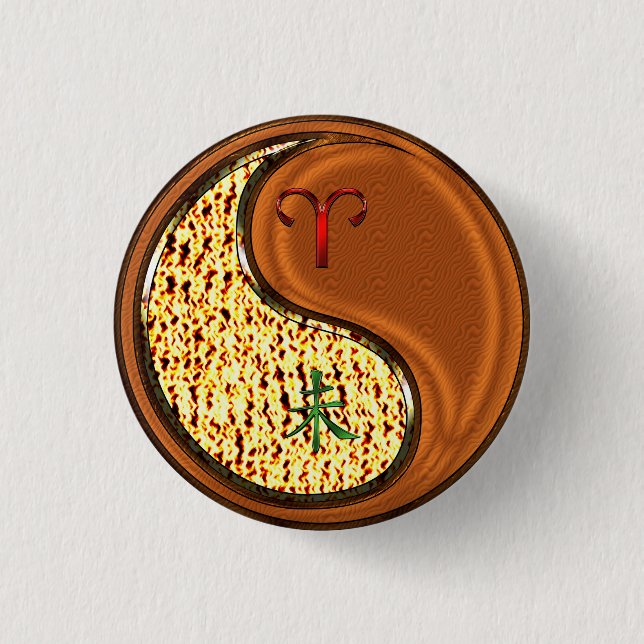 Badge Rond 2,50 Cm Bélier et chèvre (Devant)