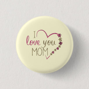 Badge Rond 2,50 Cm Belle fête des mères
