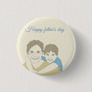 Badge Rond 2,50 Cm Belle Fête des pères heureuse