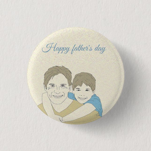 Badge Rond 2,50 Cm Belle Fête des pères heureuse (Devant)