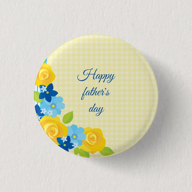 Badge Rond 2,50 Cm Belle Fête des pères heureuse (Devant)