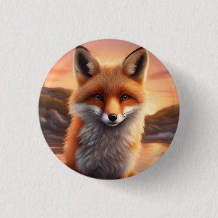 Badge Rond 2,50 Cm Belle Renard