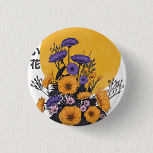 Badge Rond 2,50 Cm belles Fleurs