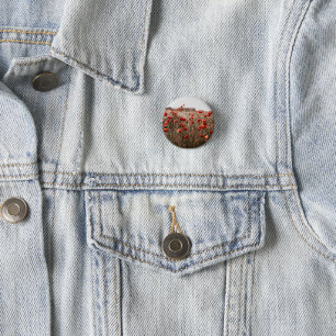 Badge Rond 2,50 Cm belles fleurs de coquelicot