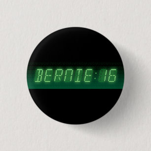 Badge Rond 2,50 Cm Bernie Sanders Digital Readout