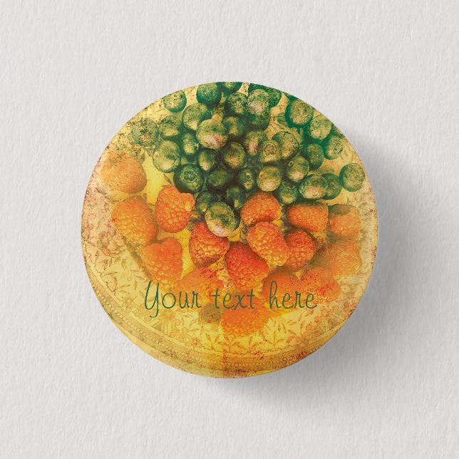 Badge Rond 2,50 Cm Berries d'été personnalisée (Devant)