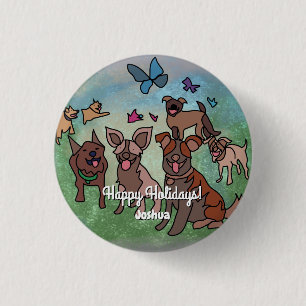 Badge Rond 2,50 Cm Besoins minimalistes pour toujours pendant les fêt