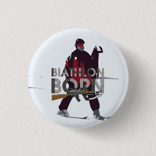 Badge Rond 2,50 Cm Biathlon TOP Born