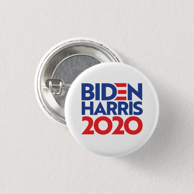 BADGE ROND 2,50 CM BIDEN HARRIS 2020 (Devant & derrière)