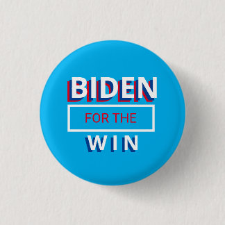 Badge Rond 2,50 Cm Biden pour la victoire - Bleu clair