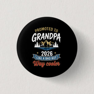 Badge Rond 2,50 Cm Bientôt grand-père 2026 Nouveau grand-père à venir