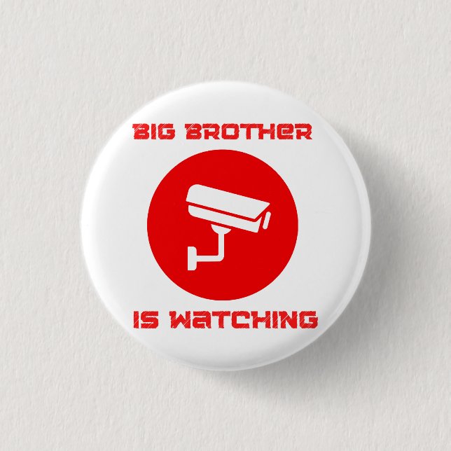 Badge Rond 2,50 Cm Big Brother regarde 1984 ingsoc (Devant)