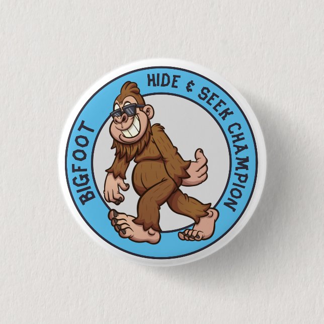 Badge Rond 2,50 Cm Bigfoot | Bouton Sasquatch (modifiable) (Devant)