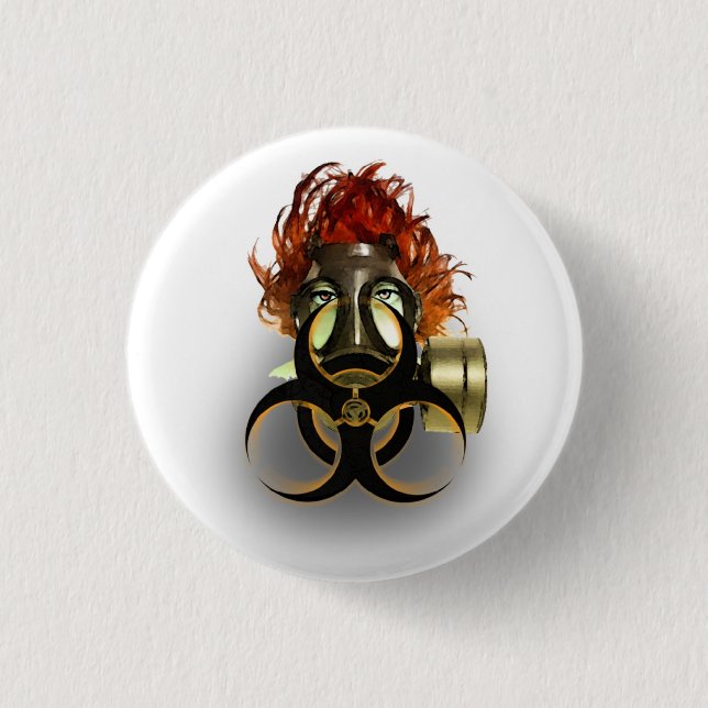 Badge Rond 2,50 Cm </biohazard> insigne (Devant)